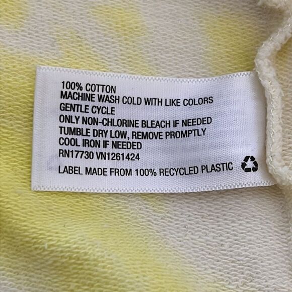 WILD Fable Target Cotton French Terry Babydoll Shift Dress Sunny Yellow Tie Dye - Picture 5 of 5